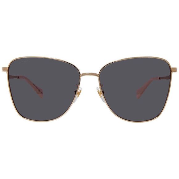 NEW Gucci Grey and Gold Aviator Women's Sunglasses - Picture 2 of 4